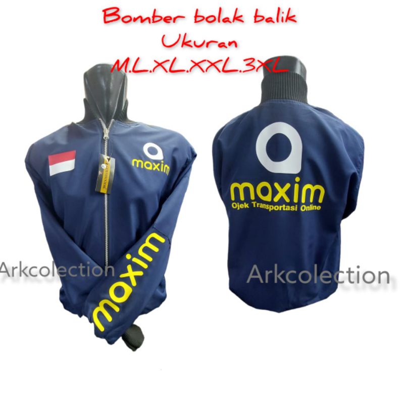 JAKET BOMBER MAXIM PREMIUM/JAKET DRIVER OJOL MAXIM TERBARU/JAKET MAXIM DRIVER OJOL TERLARIS/JAKET PR