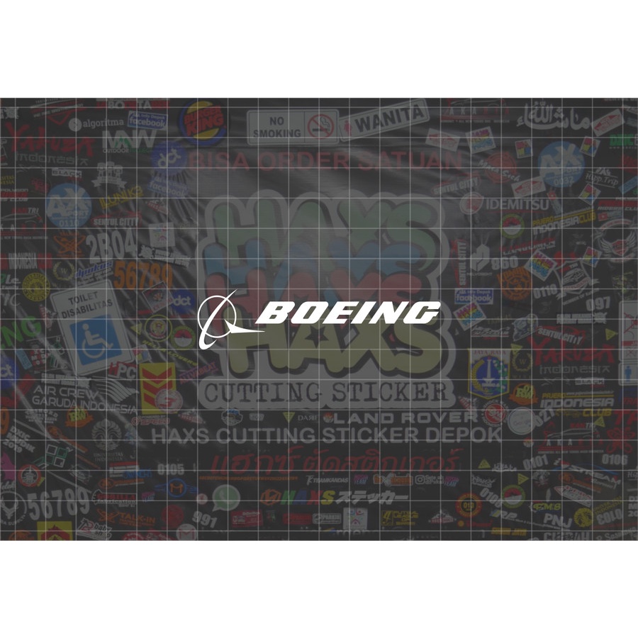 Cutting Sticker Boeing Ukuran 8 Cm Untuk Motor Mobil