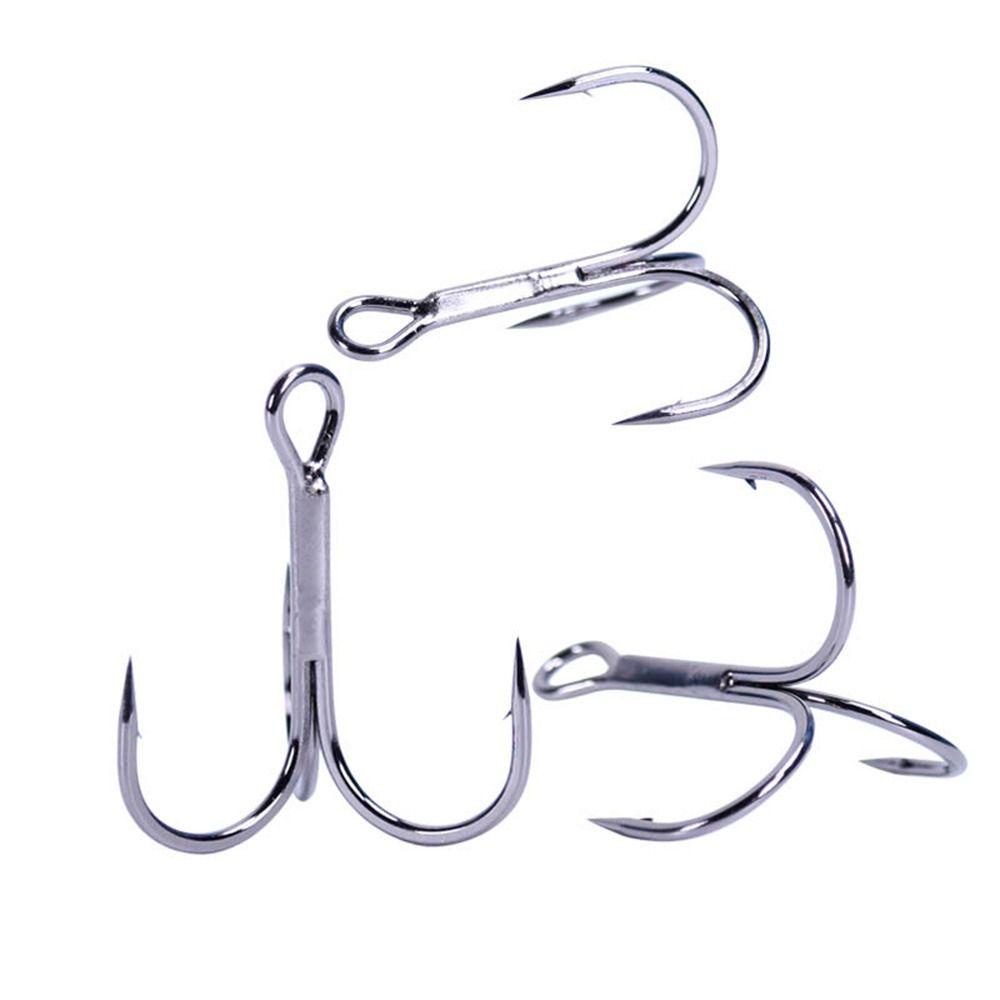 Preva 30PCS/Set Fishhooks Kait Duri Nikel Ahite Tahan Lama Umpan Treble Jig