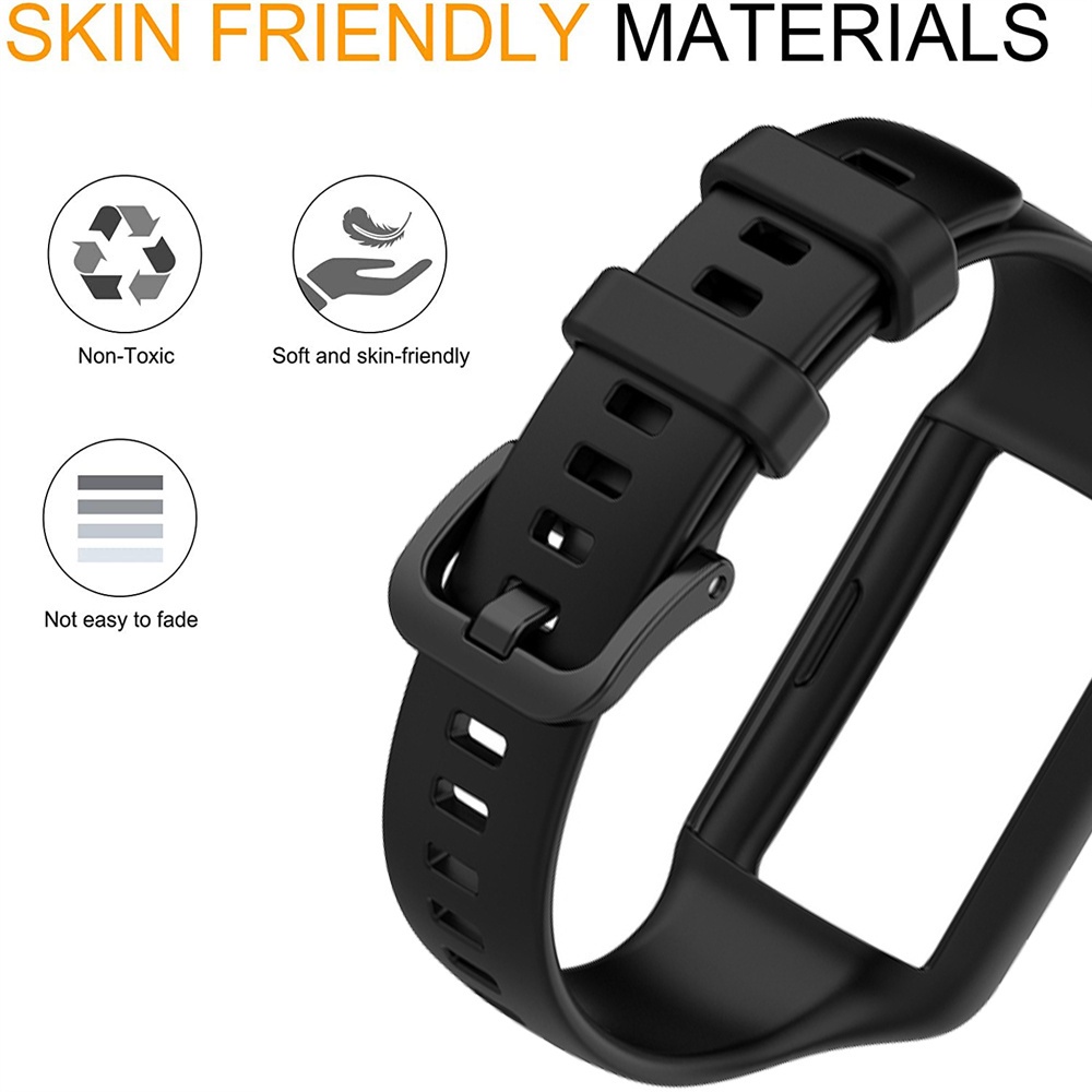 Huawei Band 6 7 Silicone/TPU Strap Honor Band 6 Soft 2 in 1 Integrated Wristband