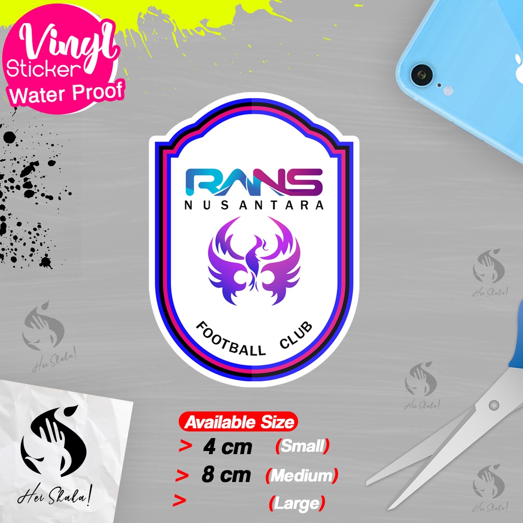 

Stiker Rans Nusantara FC Liga Indonesia Sticker Sepak Bola Emblem Logo Anti Air Bahan Vinyl
