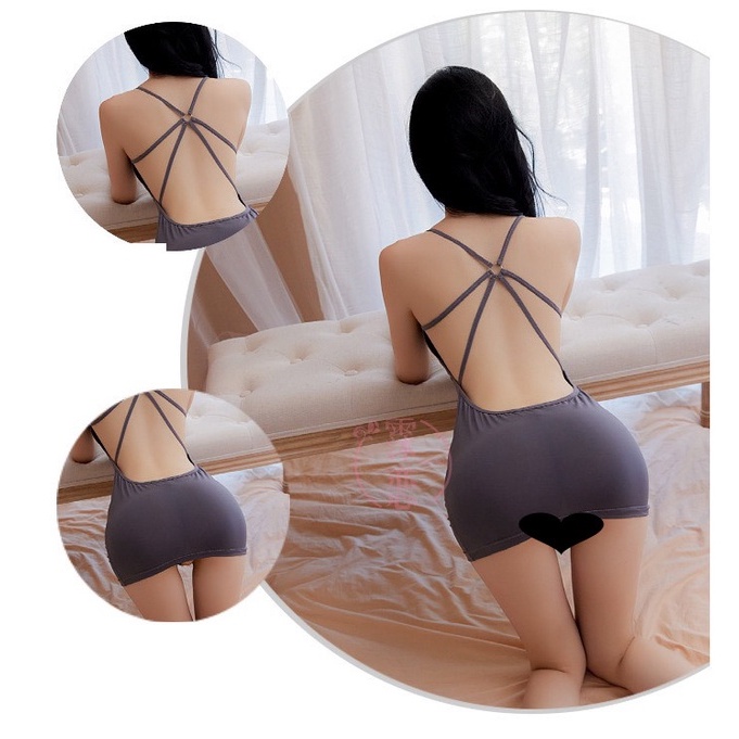 Set Lingerie Sexy Spider Web Crossover Backless One Piece 3A560