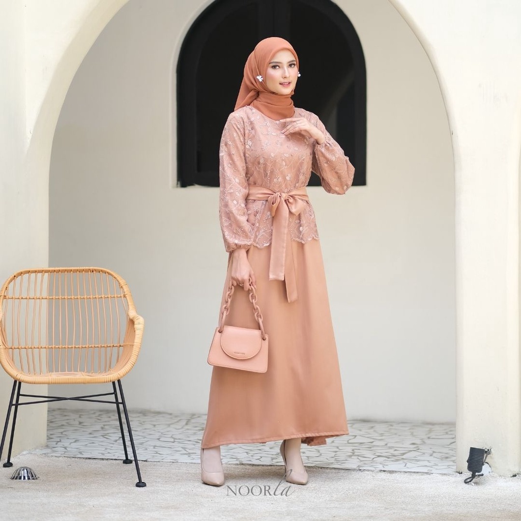 NOORLA - RUBI GAMIS  SATU SET HIJAB / MAXI DRESS ONE SET