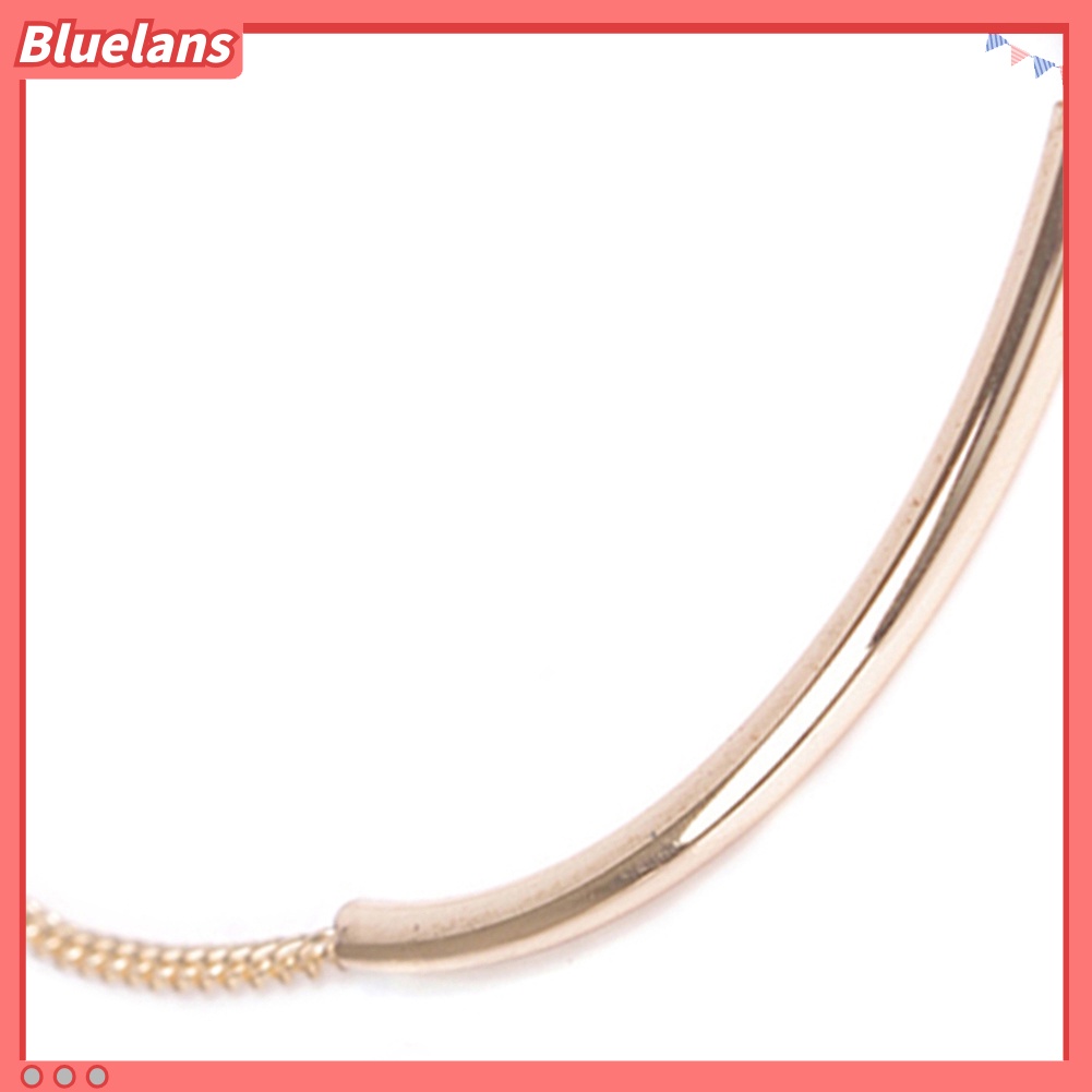 Bluelans Women Golden Tone Elbow Pipe Chain Anklet Bracelet Barefoot Sandal Foot Jewelry