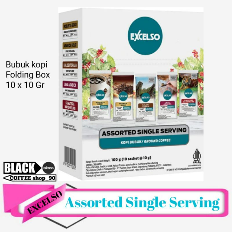 

Excelso Assorted Single Serving (folding box 10 sch x 10 gr)