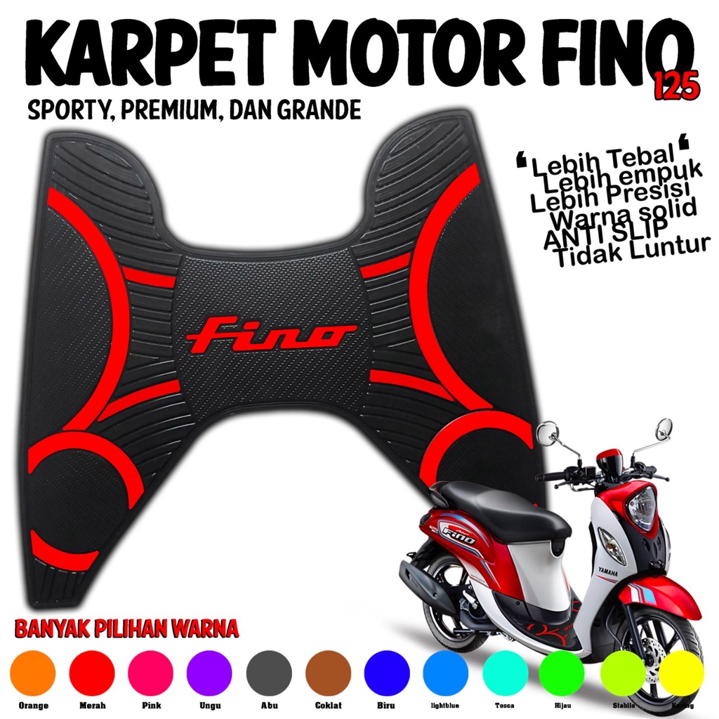 Karpet Motor Fino 125 Sporty / Karpet Fino / Aksesoris Fino / Karpet Yamaha Fino / Pijakan Kaki Fino