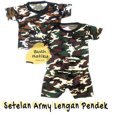 BHK Setelan Anak Laki Laki Baju Army Tentara Doreng TNI Bahan Kaos 1-3Th – BHK0045WK "LOG.18Oc22ᵂ"