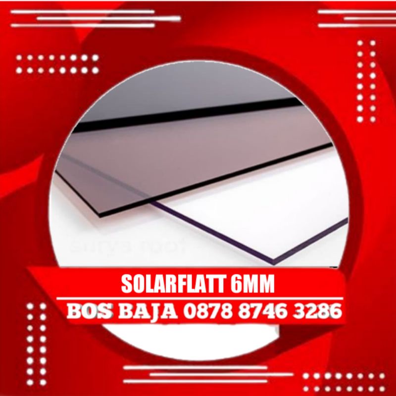 SolarFlat 6mm - Atap SolarTuff Solid - Solar Flat