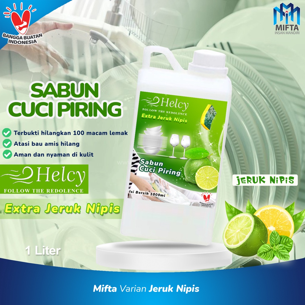 SABUN CUCI PIRING MURAH / DISH SOAP / SABUN CUCI PIRING EKONOMIS HELCY 1 LITER