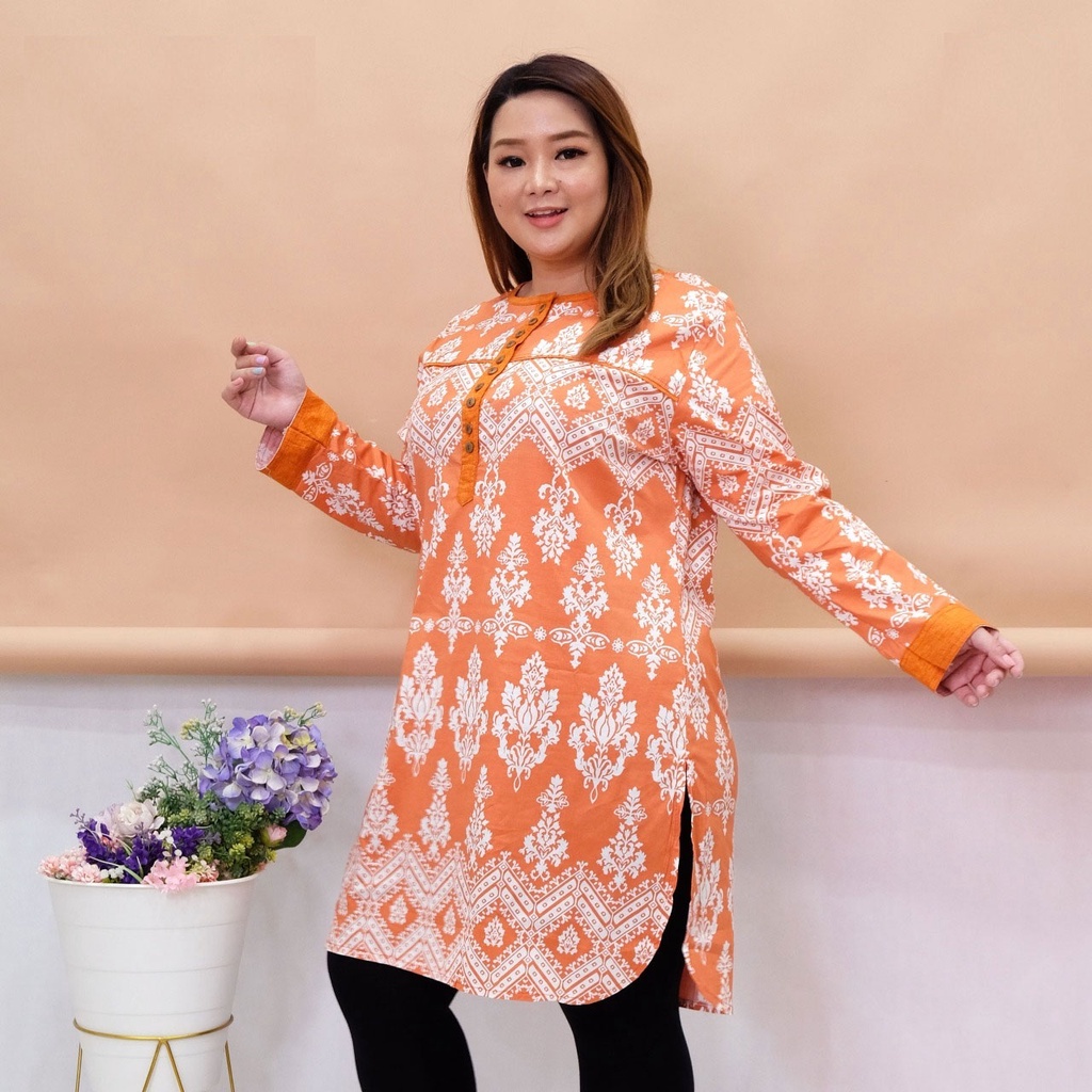 Pretty Batik KENZA Atasan Tunik Wanita Batik Modern Big Size Jumbo XXL