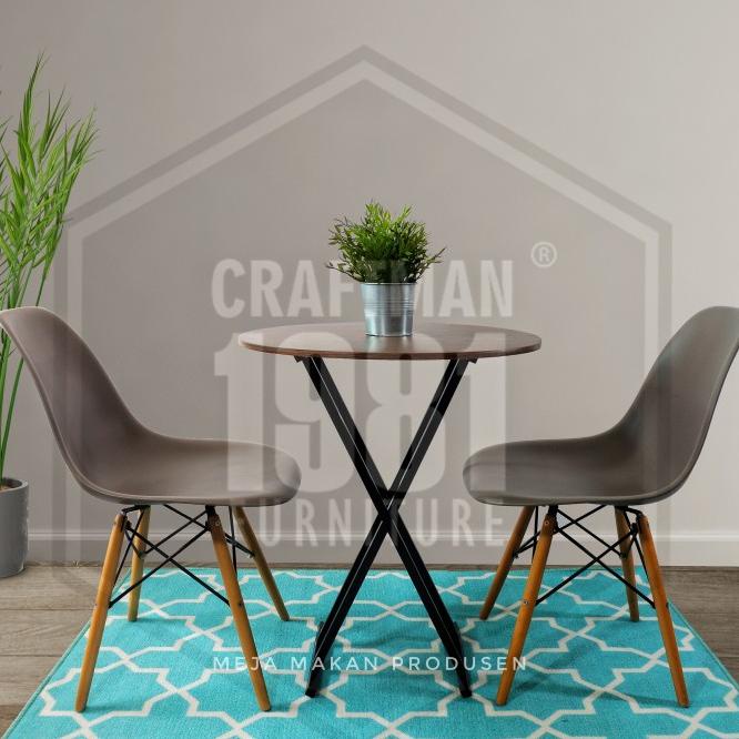 Meja Lipat Bulat 60Cm Round Table Meja Makan Bulat Meja Cafe Bulat