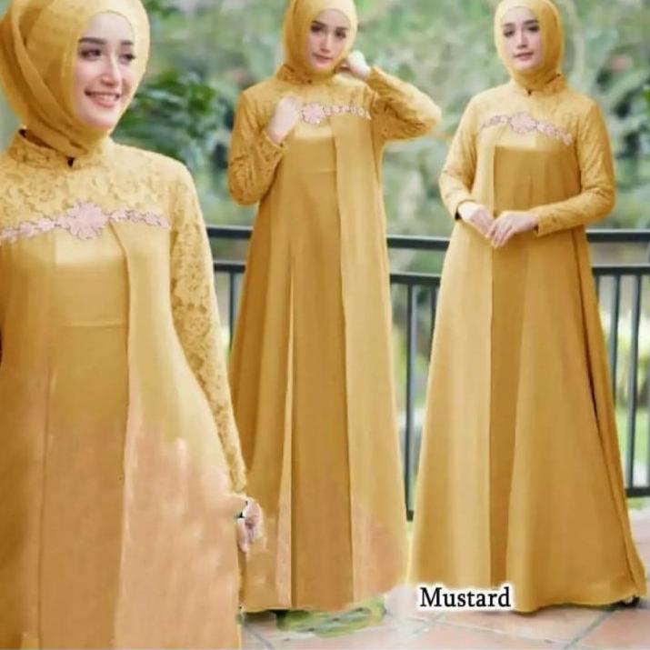 Must Get it12.12 Gamis  (Ukuran M~L~XL ) Gamis Barukat Kondangan / Long Dress / Gamis Pesta / Gamis 