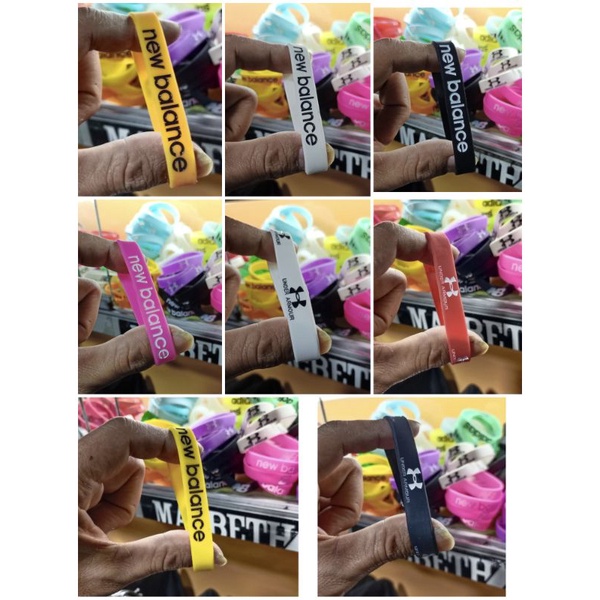 Gelang Import premium | Rabber | Fosfor | karet New Balance | Under Amor 2 sisi.