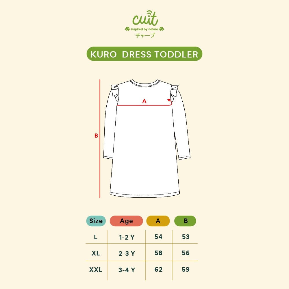 Cuit Kimmy Kuro Dress Toddler - Dress Anak (RANDOM)