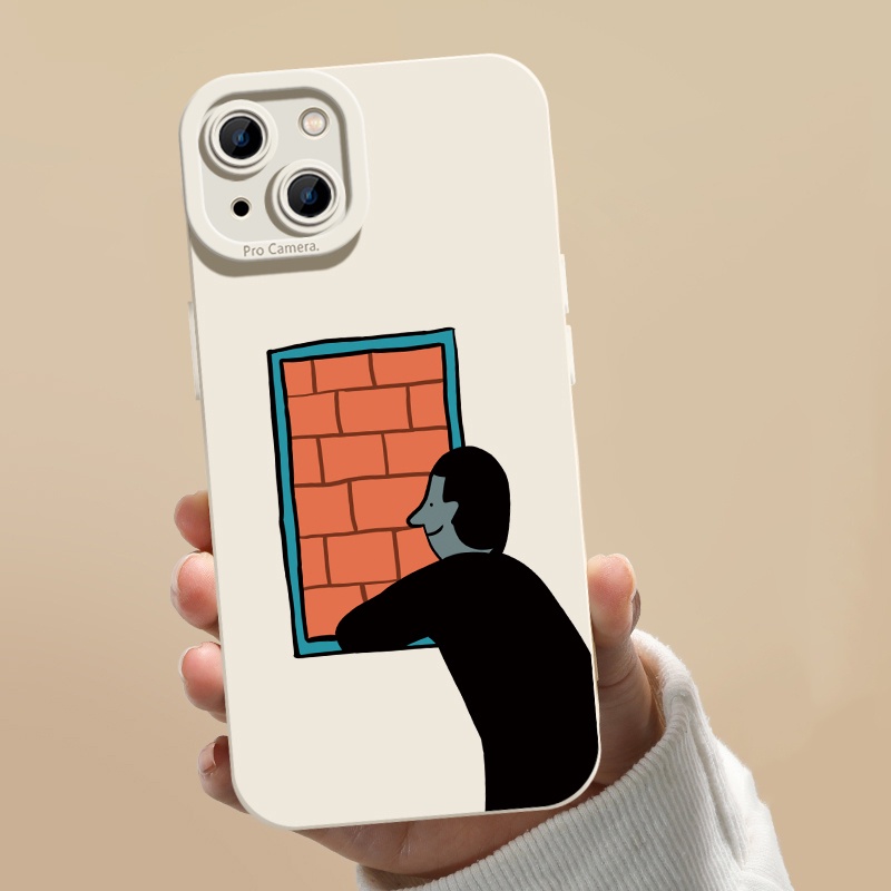 Soft Case Silikon TPU Motif Anak Laki-Laki Untuk IPhone 14 13 12 Pro Max 11 XS XR X Plus