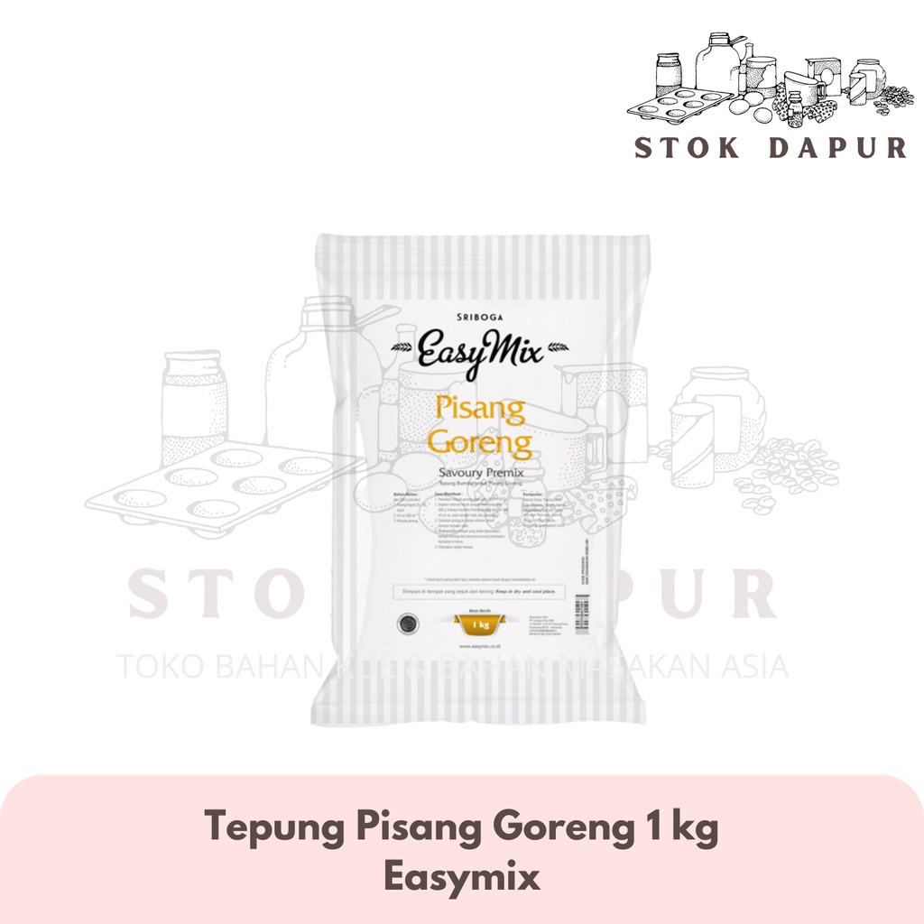 Sriboga Easymix Pisang Goreng 1kg - Tepung Pisang Crispy