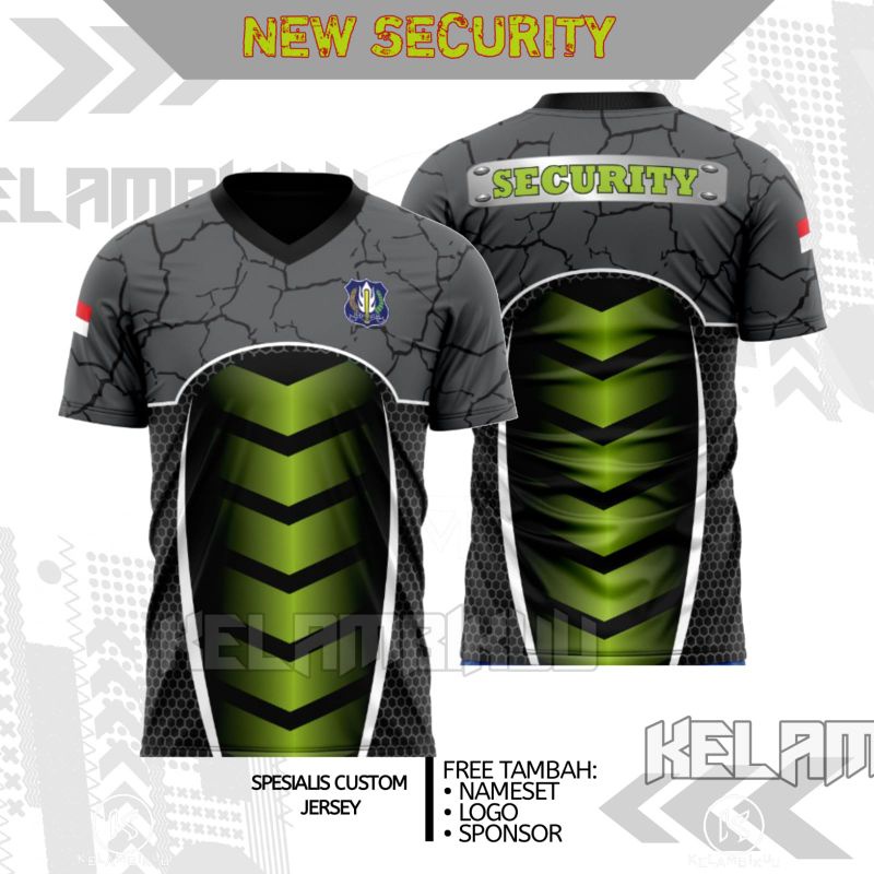 JERSEY SECURITY PRINTING TERBARU/JERSEY SATPAM CUSTOM MURAH/BAJU KAOS SECURITY SATPAM FULL PRINTING