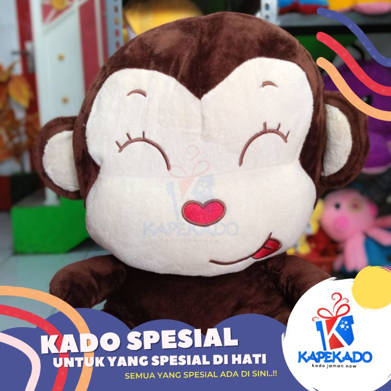 Boneka monkey Ukuran Jumbo XL Hadiah Kado Gift Lucu Lembut Halus