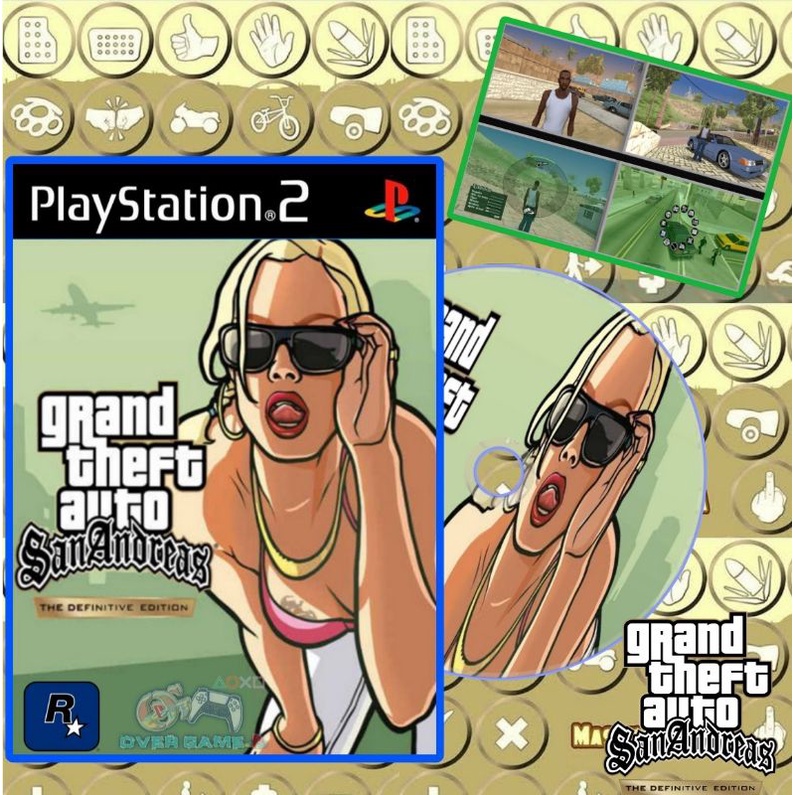 KASET PS2 GTA gta the definitive edition PS2
