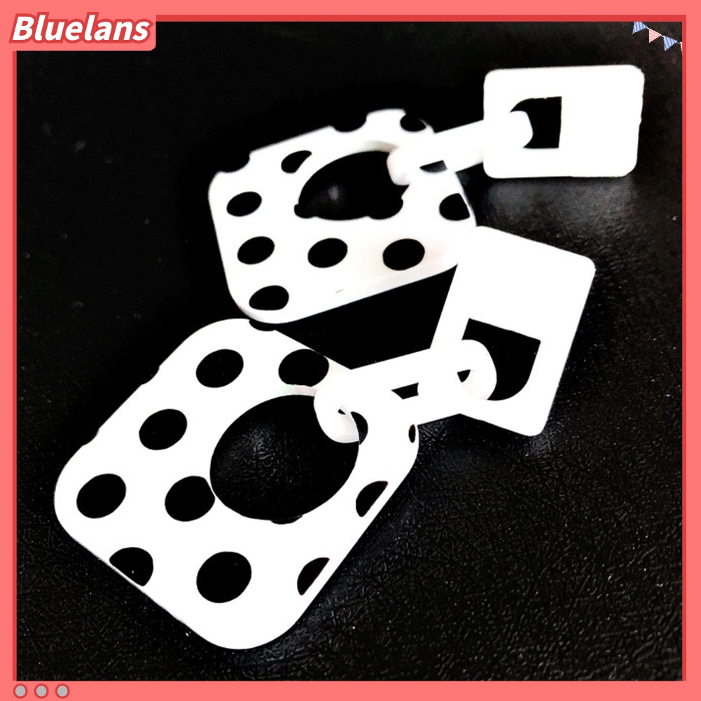 Bluelans Women Polka Dot Hollow Rhombus Geometric Dangle Ear Stud Cuff Earrings Jewelry