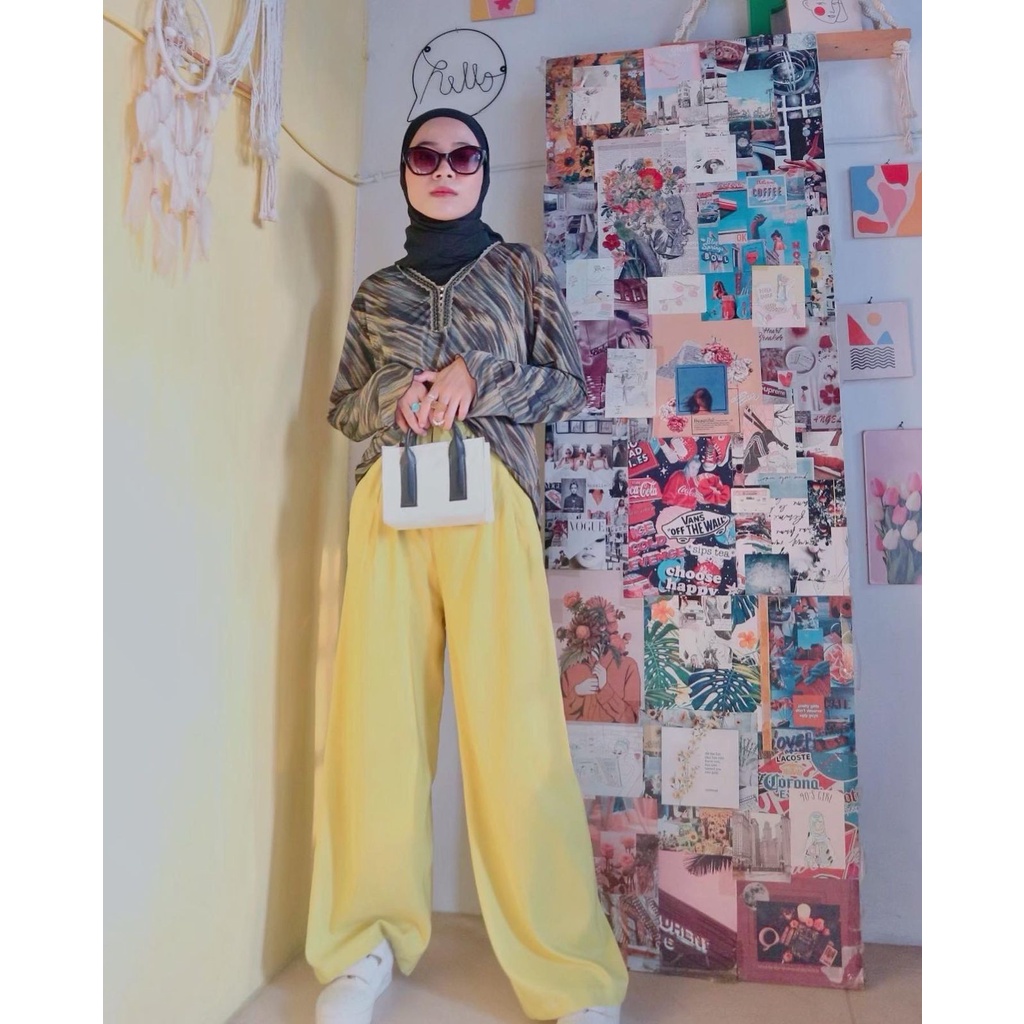 kaos wanita lengan panjang motif