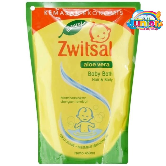 Zwitsal Bath Natural Hair&amp;Body Pouch+Hair Lotion 450ml