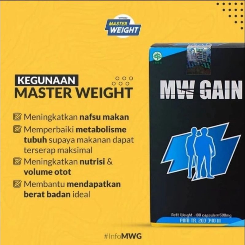 MW GAIN MASTER WEIGHT GAIN PENGGEMUK PENAMBAH BERAT BADAN TERBAIK