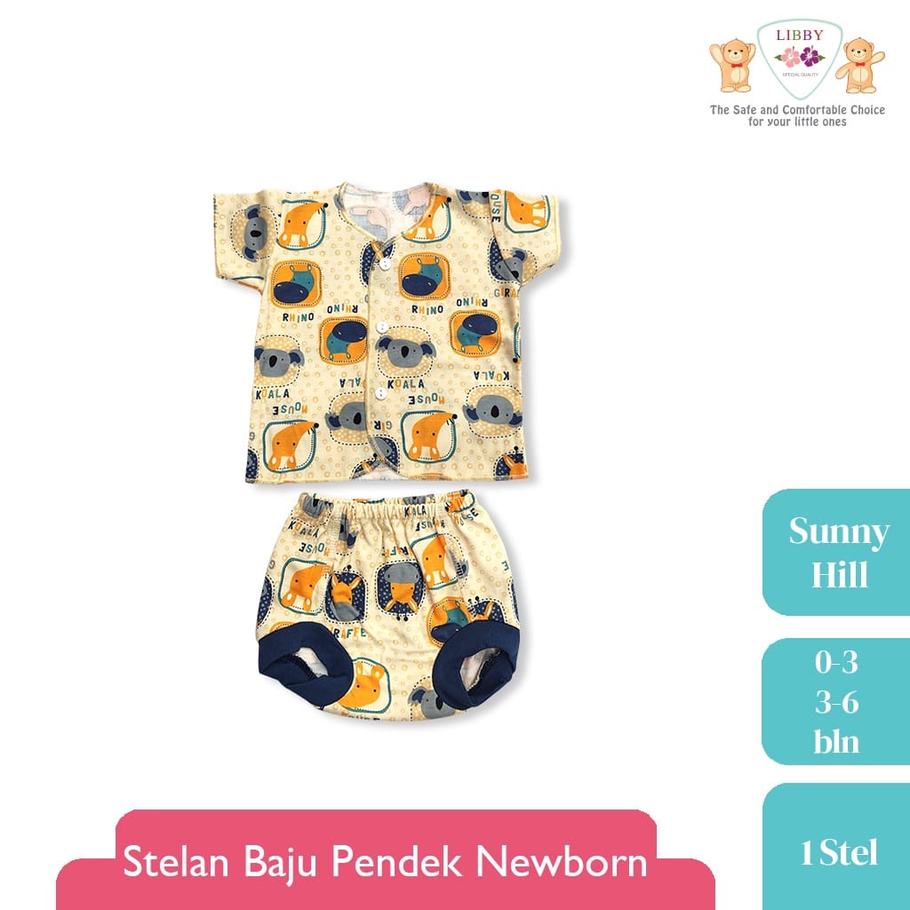 Libby Setelan Baju Pendek Celana Pop - Sunny Hill Series (3 Pcs)