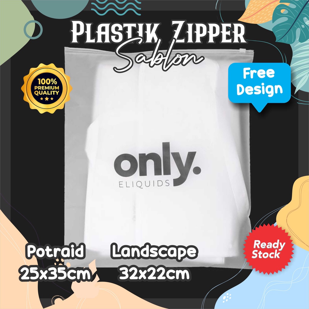 Plastik Zipper Custom Sablon, Plastik Zipper Hijab, Plastik Zipper Skincare, Kemasan Fashion, Kemasa