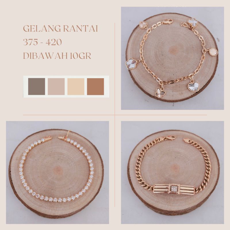 WAJIB TANYA STOK Realpic Gelang Rantai Emas Asli Kadar 375-420 | Dibawah 10gr | Part 4