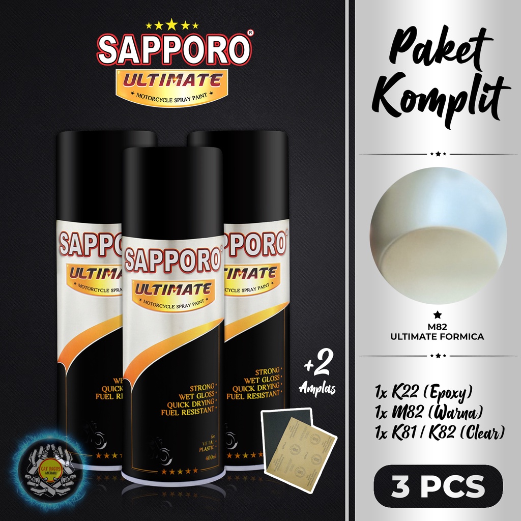 PAKET M82 ULTIMATE FORMICA SAPPORO ULTIMATE CAT SEMPROT 400 ML WARNA BEIGE LIGHT BRONZE VELG OZ RACI