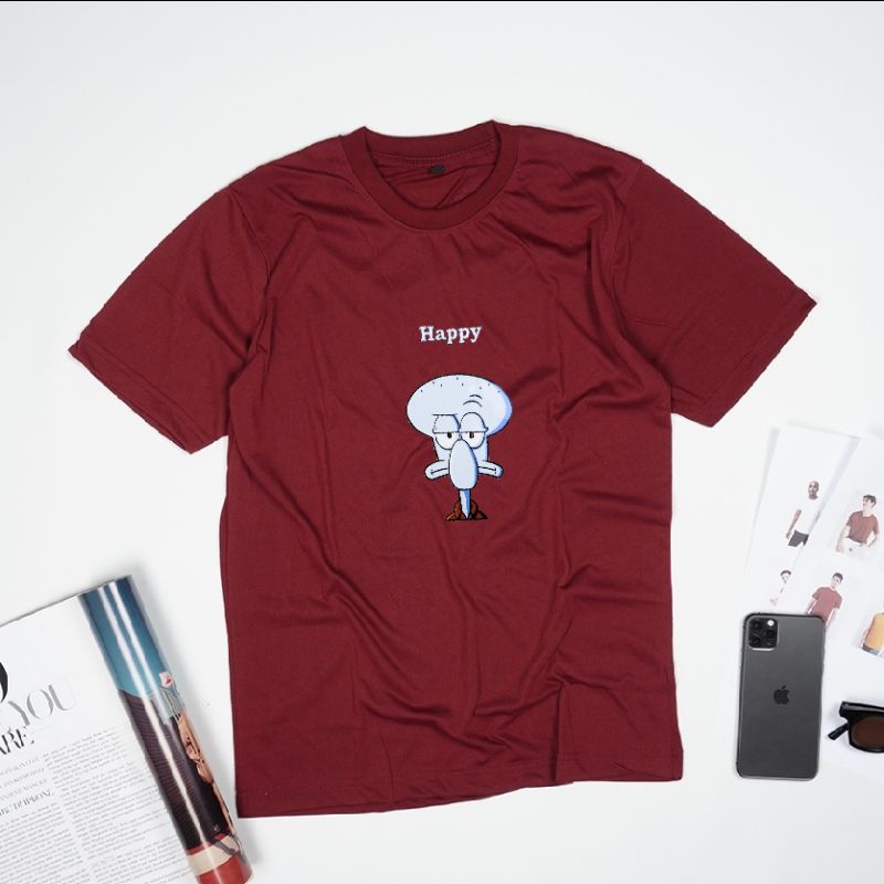 KAOS COWOK DEWASA PRIA UKURAN S M L XL XXL XXXL HAPPY