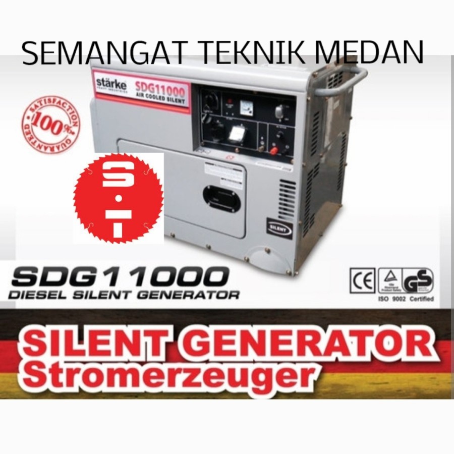 SDG11000 GENSET GENERATOR LISTRIK SILENT SOLAR 7000 WATT 7KVA STARKE