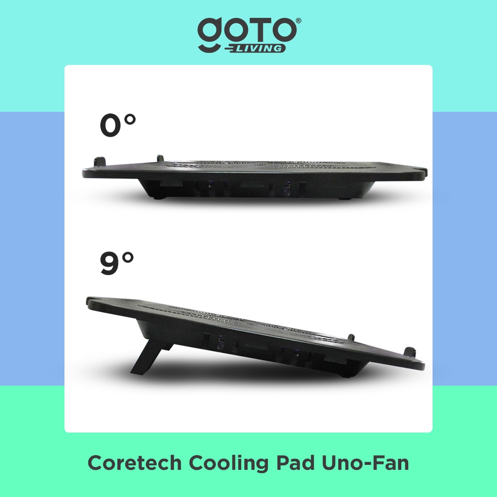 Coretech Unofan Cooling Pad Kipas Fan Pendingin Laptop Portable Image 2