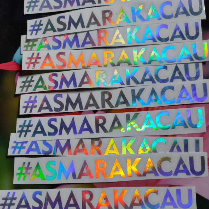 PROMO!!STIKER CUTTING HOLOGRAM #ASMARAKACAU | STIKER HELM , MOTOR , DANLAINNYA