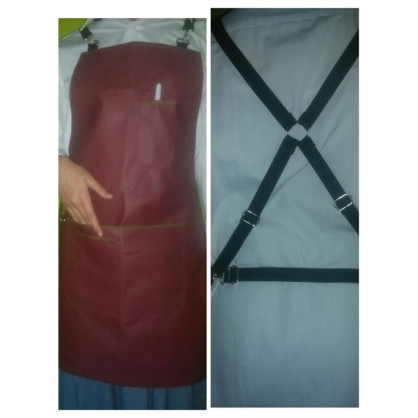 celemek/masak/apron/barista kulit murah