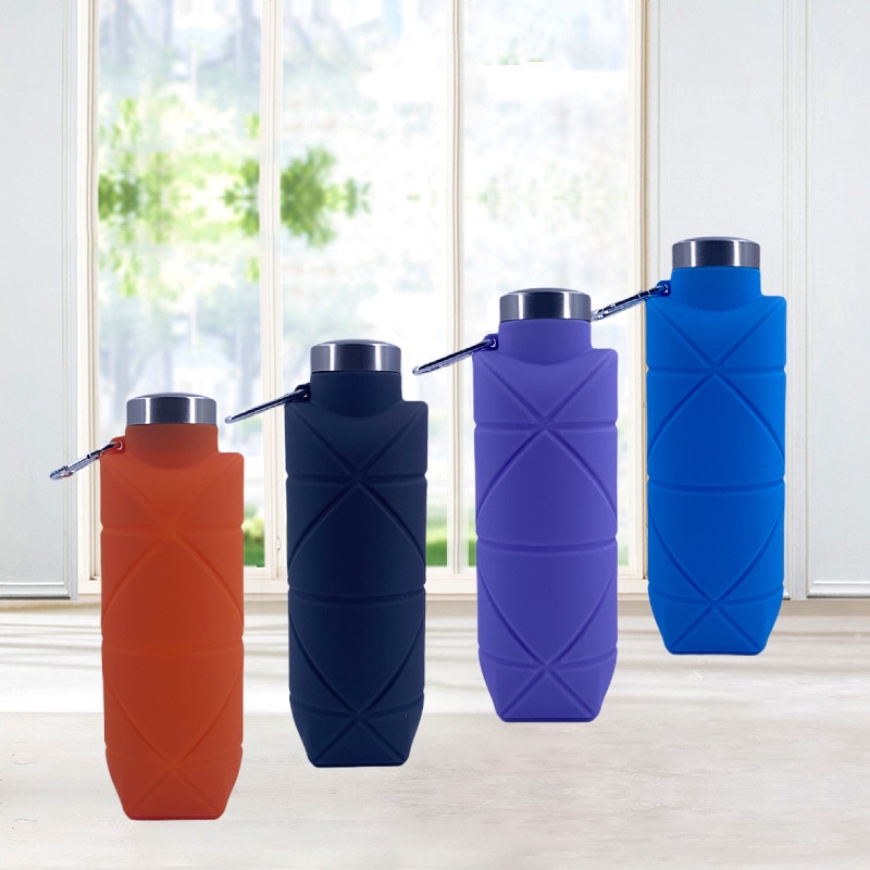 BOTOL LIPAT AIR MINUM SILIKON TRAVELING TRAVEL FOLDABLE WATER BOTTLE 700 ML