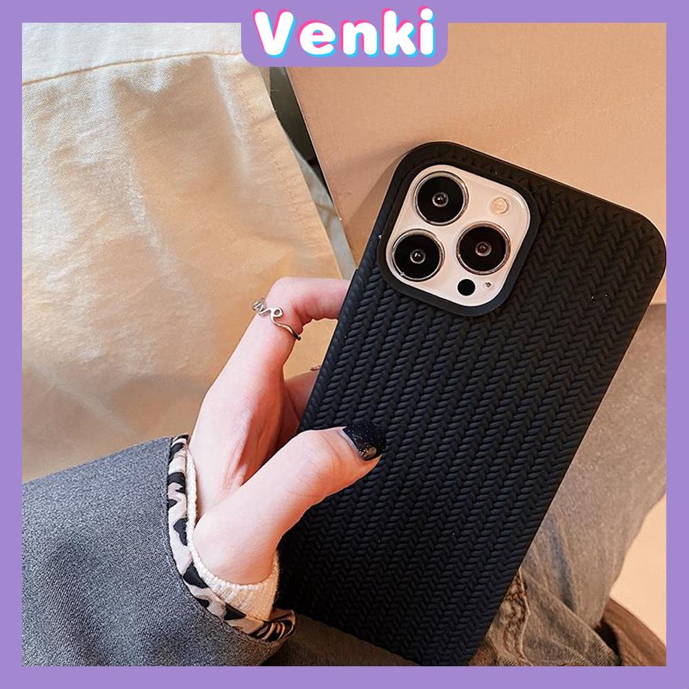 Case For iPhone 14 Series TPU Soft Simple Case Woven Texture Solid Color Black White Case Camera Protection Shockproof Compatible For iPhone 14 13 12 11 Plus Pro Max 7 Plus X XR