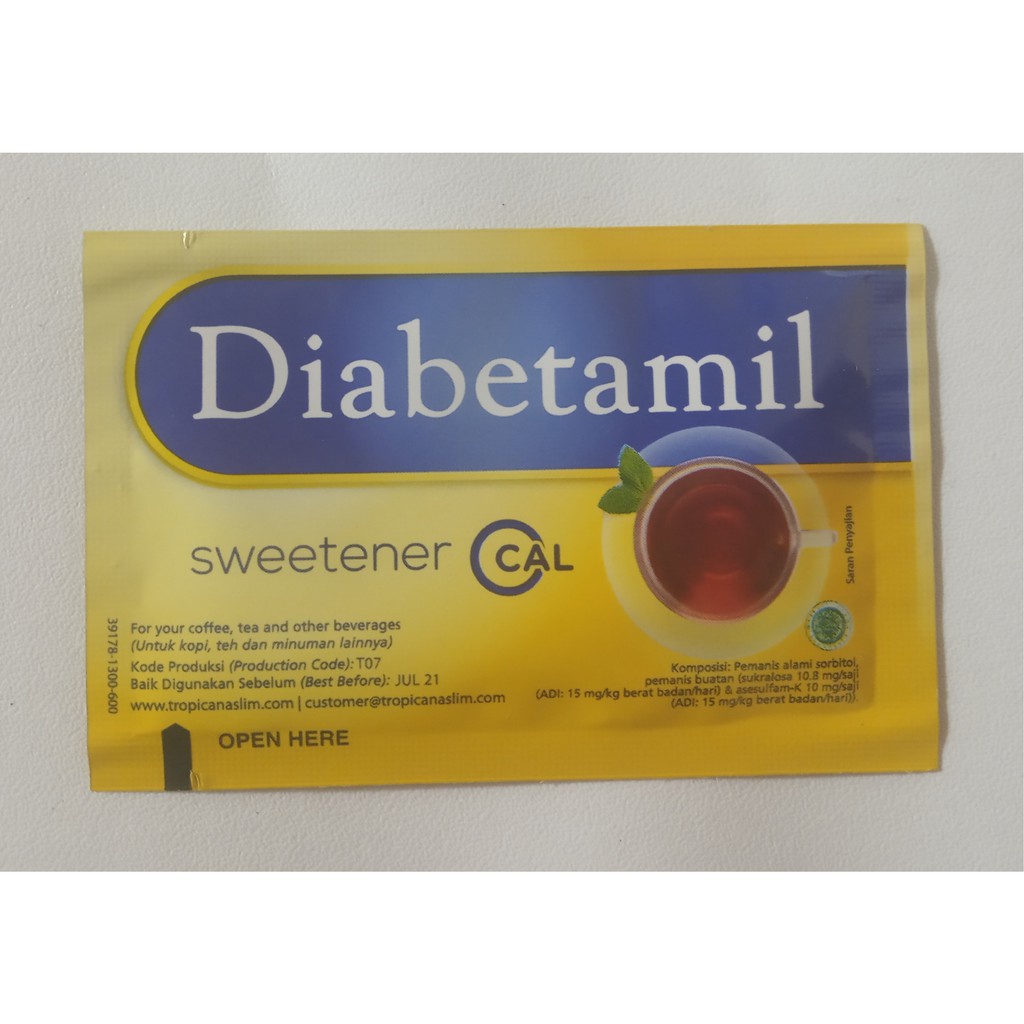 Diabetamil Sweetener Box 50's Gula Diet
