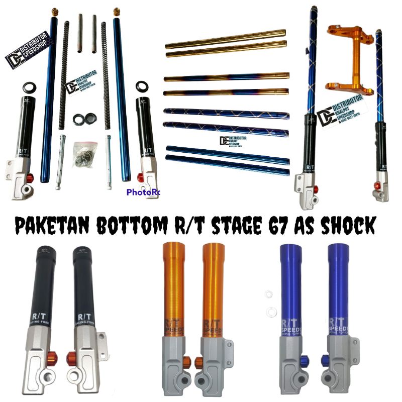 PAKET MURAH  bottom RT rt STAGE 6 7 As Ass Shock shok 26 mm Depan Fulset PLUS isian per sulingan Tab