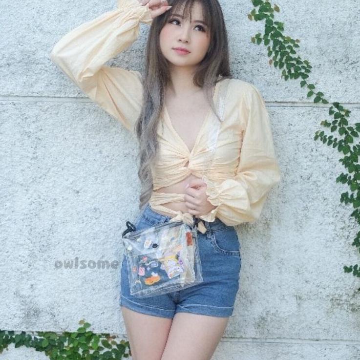 {RGJ.18Oc22в} tas selempang transparan untuk konser, tas plastik mika pvc clear sling bag