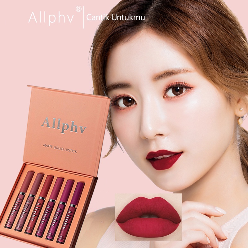 ALLPHV Lipstik Matte Lip Gloss Lipstick Set Long Lasting Lembut Tahan Lama Pelembab Pigmentasi Tinggi Tahan Air Anti Lengket Tidak Lips Tint Kosmetik Bibir Perawatan Kecantikan12 Color