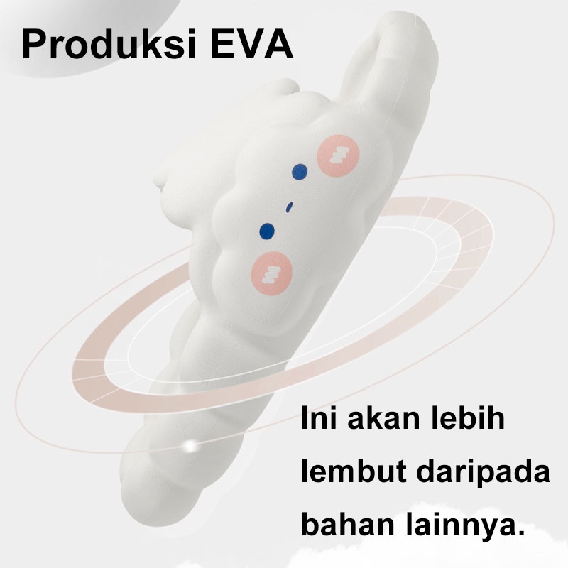 KOMIN Sandal Awan Kartun Musim Panas Sandal Rumah Ringan Empuk Bahan Eva Tebal  Sandal Wanita Murah Sendal Pria Kekinian Modelkorea Imut lucu Sandal Pria Sandal Anak Perempuan Sandal Jelly Karet Wanita Sandal Slop Cewek Miniso