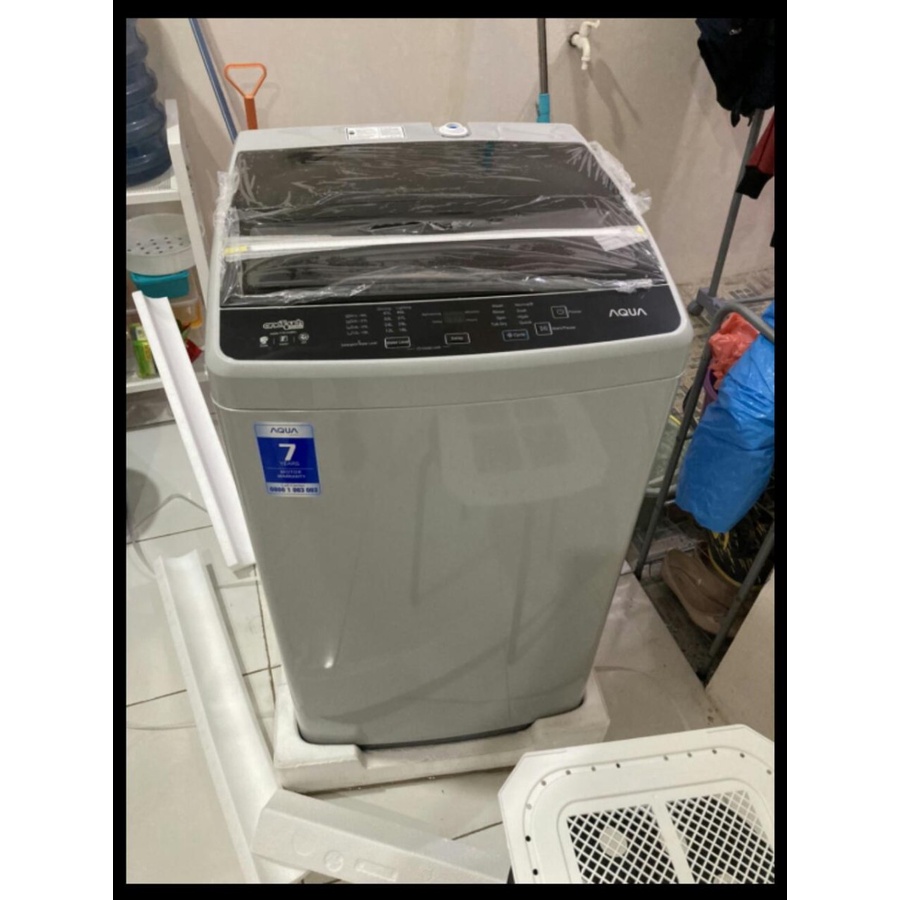 Mesin Cuci 1 Tabung AQUA QW 77 DH 7.5 KG Hijab Series HITAM otomatis