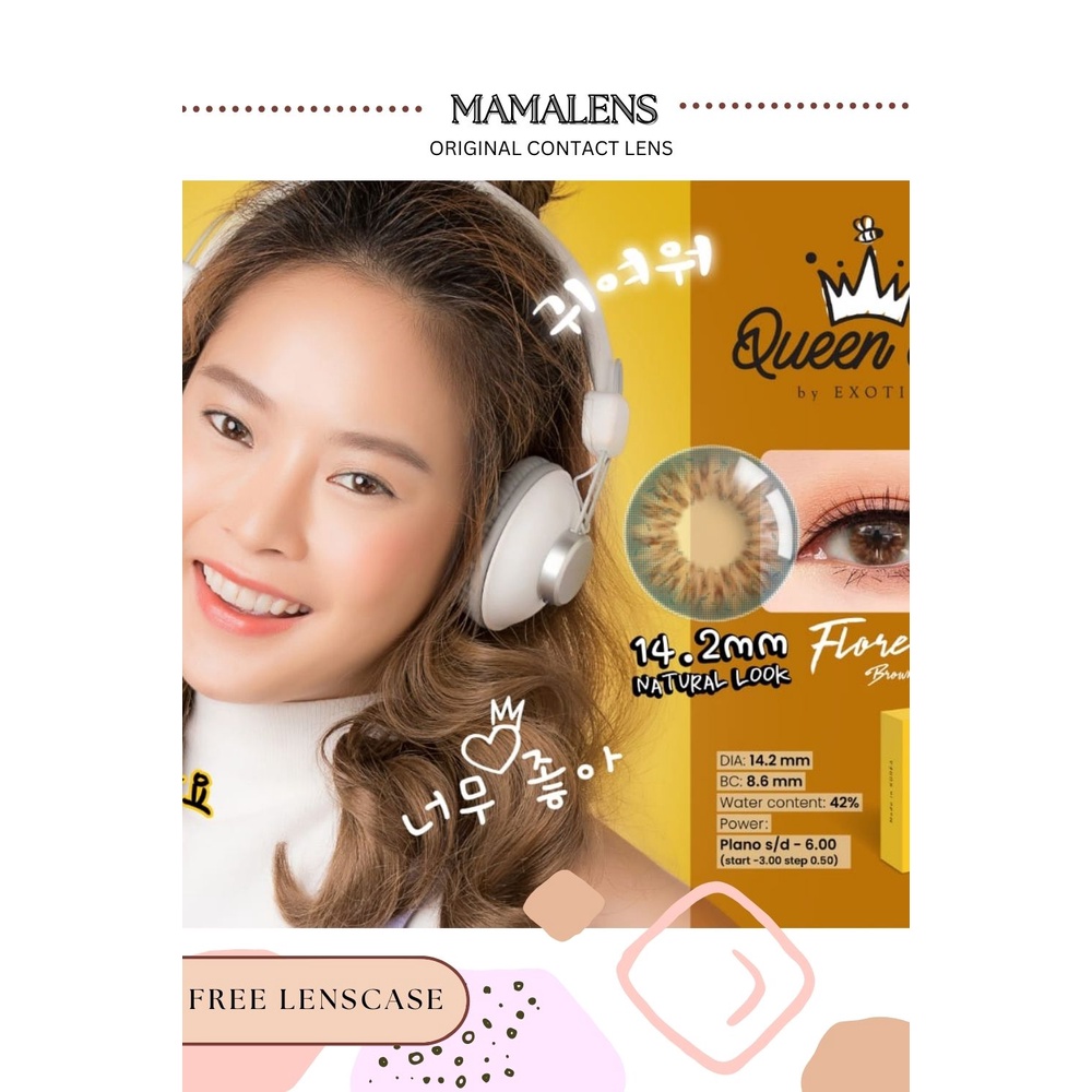SOFTLENS X2 QUEEN BEE DIA 14.2MM NORMAL + FREE LENSCASE - MAMALENS