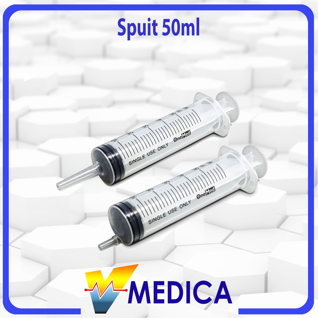 Spuit 50ml Lubang Samping Onemed / Spuit Lubang Tengah Onemed / Suntikan Onemed 50ml