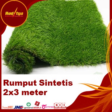 Rumput Sintetis Outdoor Meteran Ukuran 2x3 meter Type Jepang 3 cm Untuk Taman Bisa custom Dari Raditya Desain Art