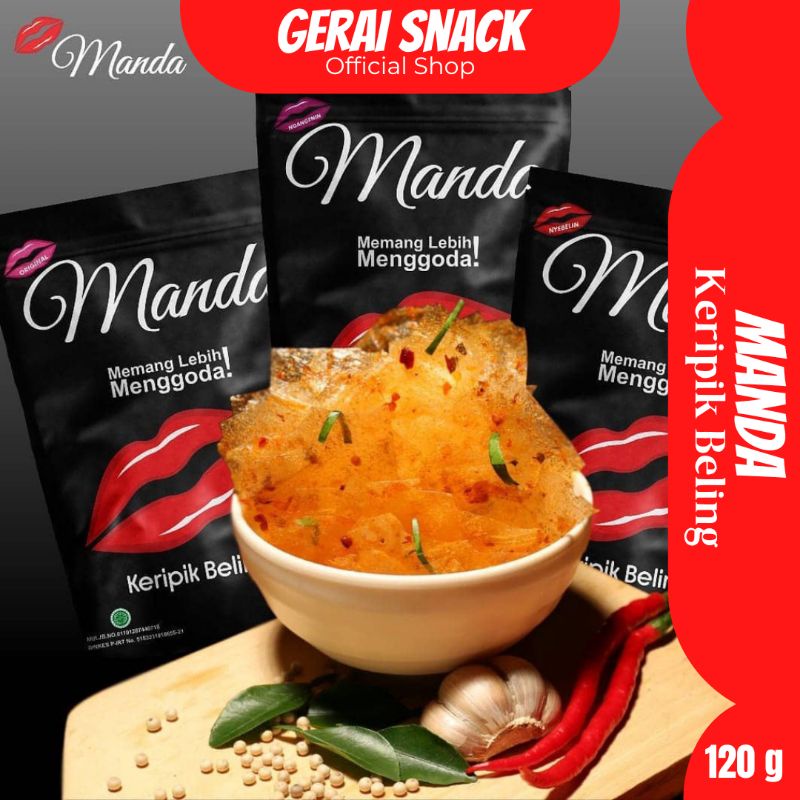 Keripik Beling Manda Best Seller Extra Daun Jeruk Khas Bandung 120g