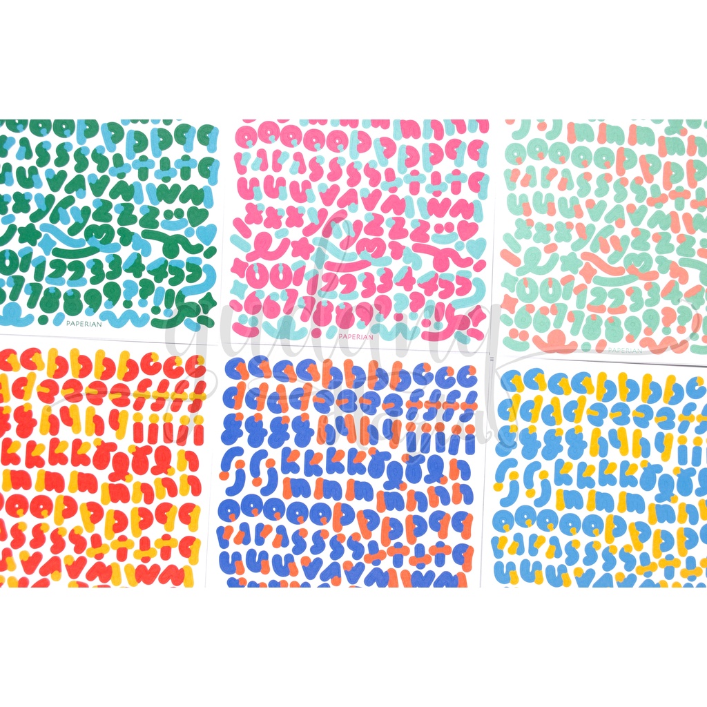 

GCC Stiker Huruf Pelangi Sticker Motif Rainbow Letter Simple DIY Scrapbook GCC 303091