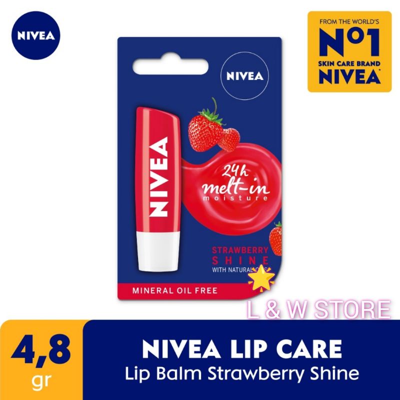 Nivea Lip Care Fruity Shine Beauty Stick Strawberry 4,8 gr